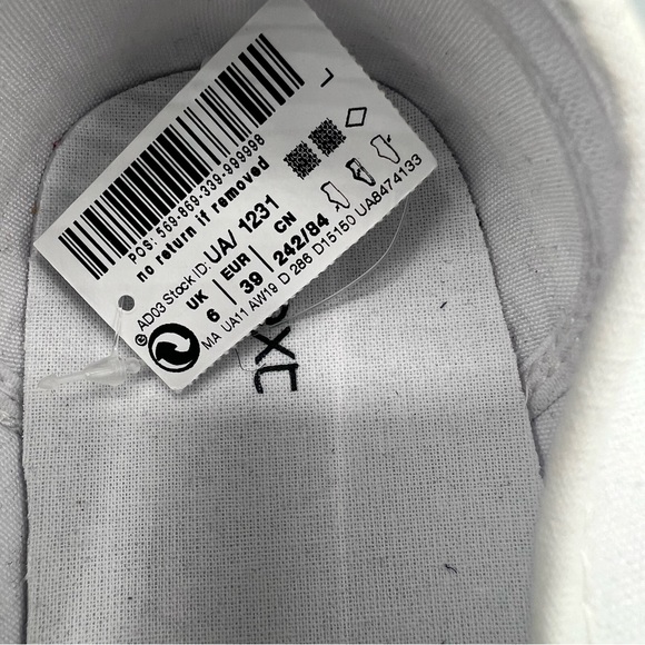 NEXT White Plimsolls Sneakers Canvas with Velcro Closure - UK size 6 - Picture 11 of 11